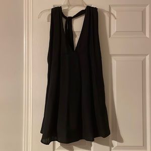 L black haltered mini dress